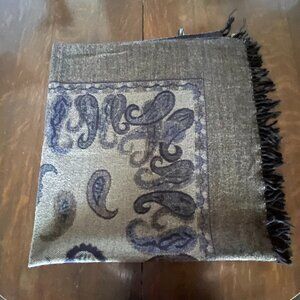 Vintage Ozer Tekstil Turkey Merlino Wool Throw Blanket